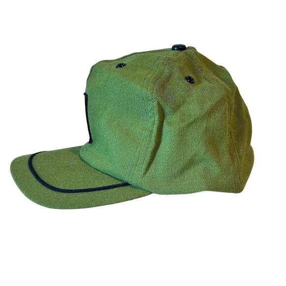 Vintage Snap-A-Tab Green Tennis Club Ships Wheel Golf Clubs Patch Hat Snapback - Picture 4 of 9